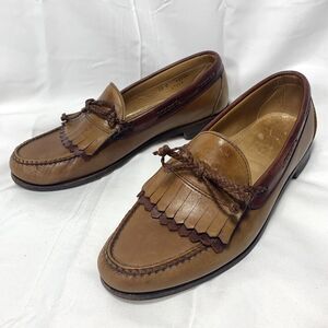 Allen Edmonds Woodstock Brown Leather Kiltie Loafers Shoes Size 10 C